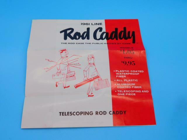 1961 Rod Caddy Fishing Pole Case Tube Dealer Advertising Brochure