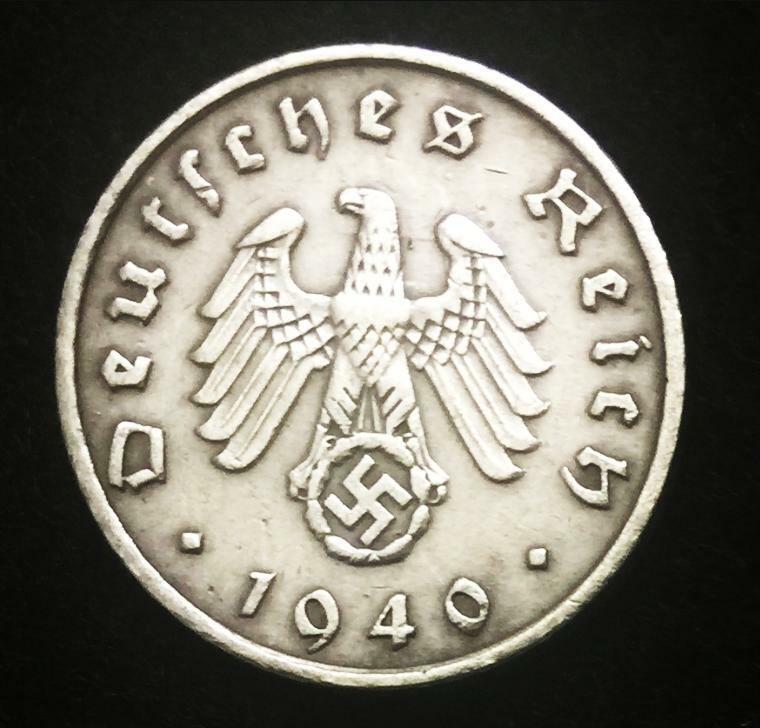 Rare Ww2 German 5  Reichspfennig Coin Big Eagle Ww2 Authentic Artifact