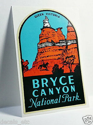 Bryce Canyon National Park Utah Vintage Style Decal, Vinyl Sticker,luggage Label