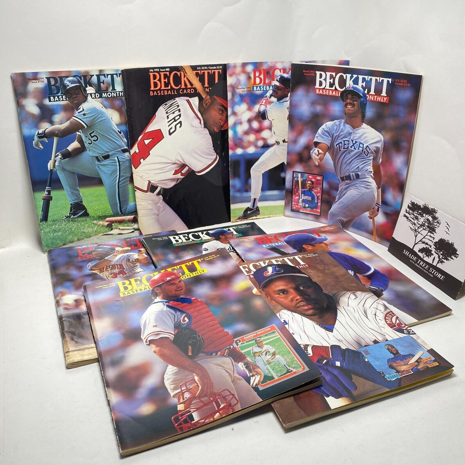 Beckett Baseball Card Monthly Magazines Vintage Lot Of 9 1990's - See Pics