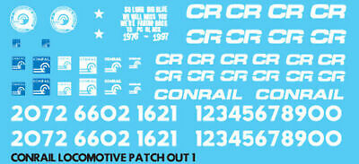 Ho Scale - Conrail Paint Out Decal Set