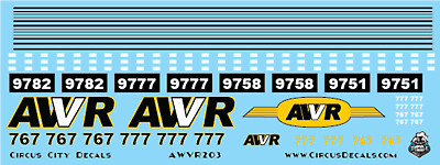 Awvr Unstoppable Movie Custom Decals 767 777 Ac4400 Cp Ho Scale