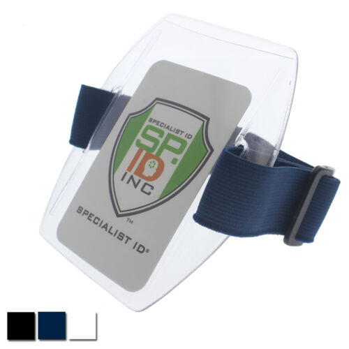 Specialist Id Armband Badge Holder With Elastic Arm Band And Hook & Loop Closure