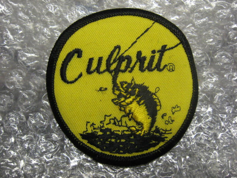 Vintage Culprit Fishing Lure Tackle Patch 3" Round