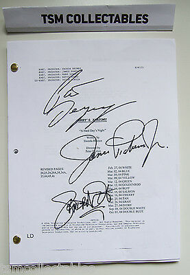 Grey's Anatomy Autographed Script Patrick Dempsey James Pickens Sandra Oh Signed